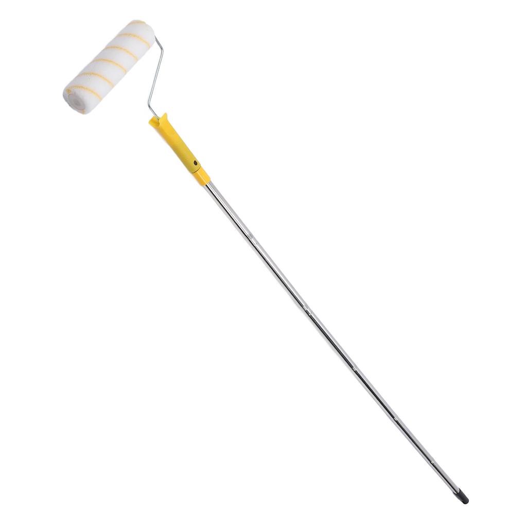 Paint Roller Kit with Covers Stainless Steel Rods Brush Tray Professional Wall Painting Tool Kit for Ceiling Furniture