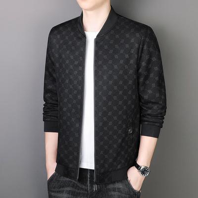 Podzimní tátova bunda, business casual pánská top baseballová bunda, oblečení pro muže středního věku