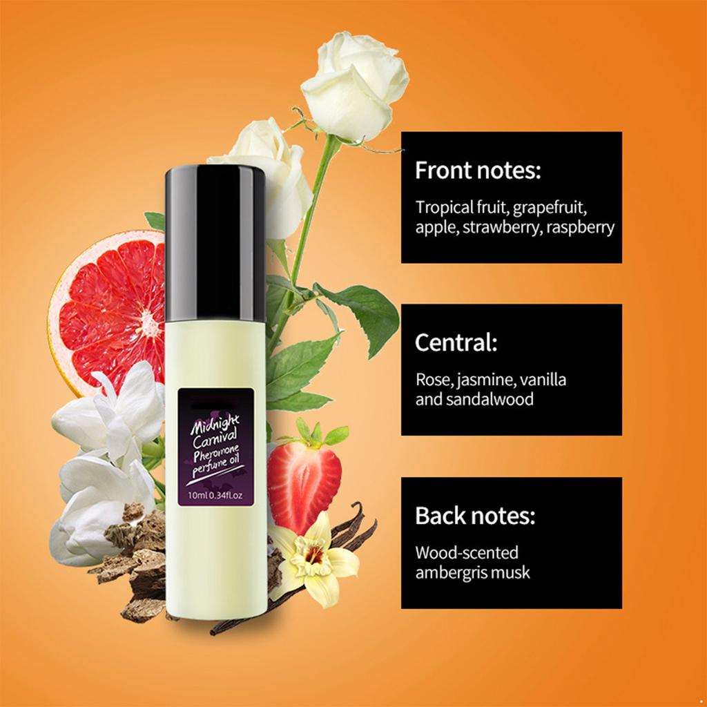 Unisex Women Men Long Lasting Scent Perfume Oil Midnight Carnival Pheromone Fragrance for Halloween Theme Holiday Party Night
