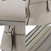 Used Michael Kors Handbag Leather Gray With Charm
