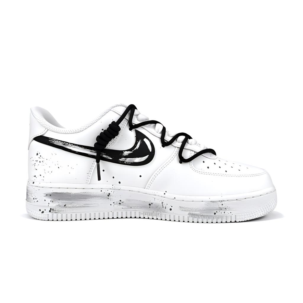 Nike Air Force 1 Air Force 1, Coal Ball, No Coal Mining Coverage Thermal Low top Skateboard Shoes Unisex Black White CW2288-111(Team405-)