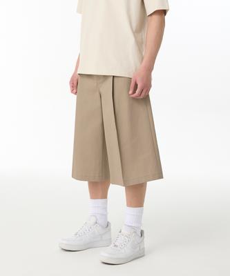 Heavyweight Cp One-Pleat Long Bermuda Pants [Beige]