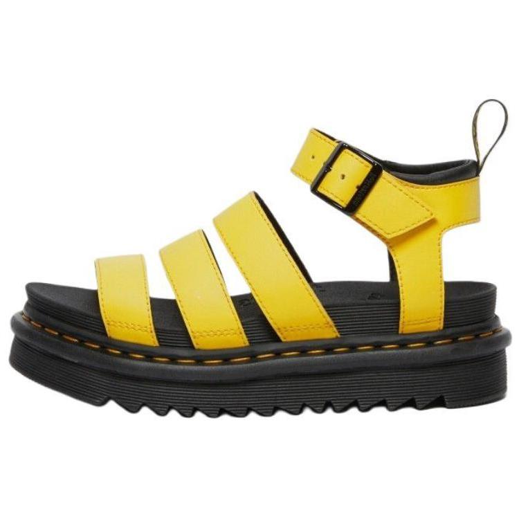 Dr. Martens Open-Toe Buckle Commuter Versatile Comfortable Trendy Roman Sandals Women sandals Yellow 26555703 36