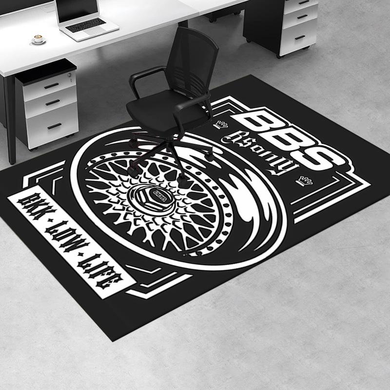 1pc BBS,Wheels,Lifestyle Office Carpet Soft Polyester Non Slip Machine Washable Indoor Carpet Living