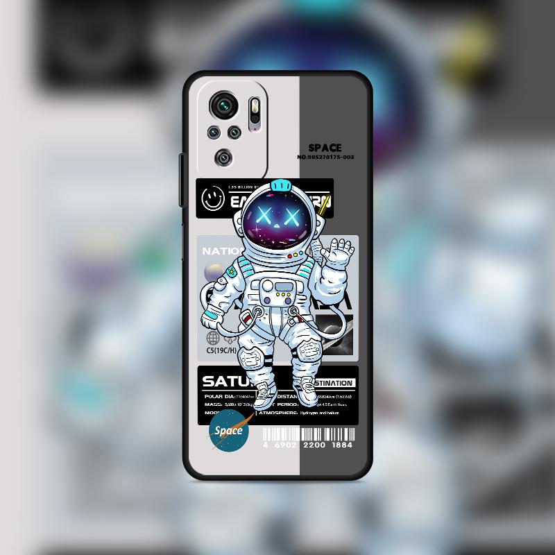 

Модный крутой чехол-астронавт для Xiaomi Redmi Note 11 10 9 Pro K40 10S 9S 9A 9C 9T 8 8T 7 11T роскошный силиконовый чехол-бампер для телефона Redmi K40