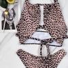 Summer Beach Women Leopard Print Ladies Swimsuit Bikini