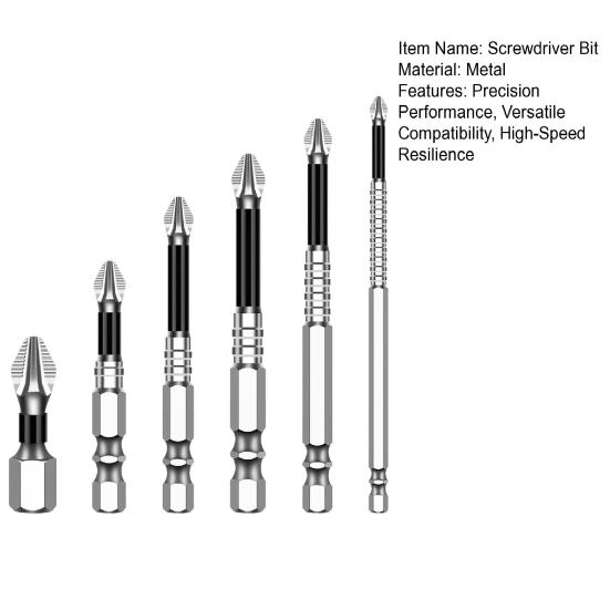 6Pcs Magnetic Screwdriver Drill Bit Set High Hardness Electric Screwdriver Set Professional DIY Tool Kit