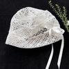 Women's Cute Black Bowknot Beanie Versatile Korean Style Elastic Head Wrap Lace Hat Fashionable Summer Face Slimming Cap