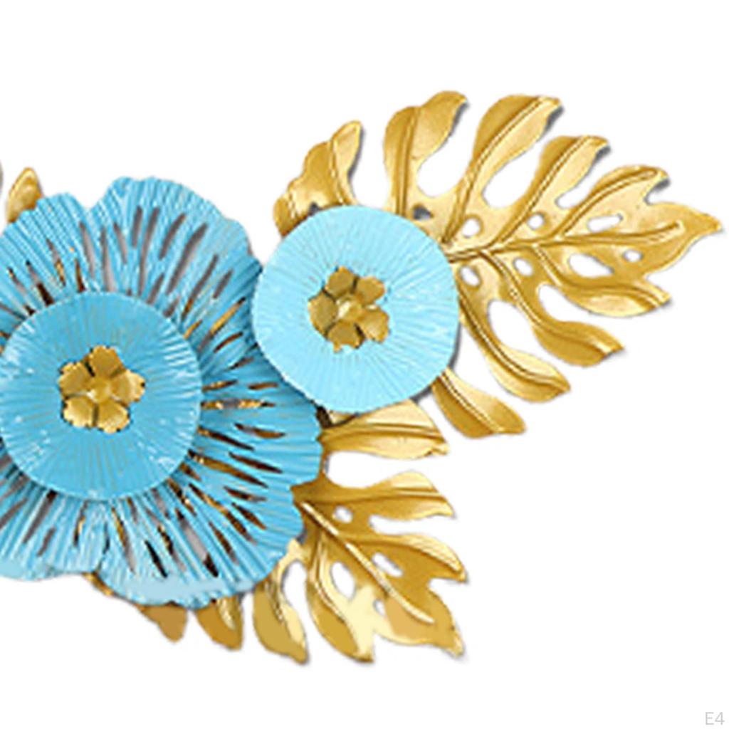 Flower Metal Wall Art Decor Iron Creative Modern Ornament Decoration for Home Cafe