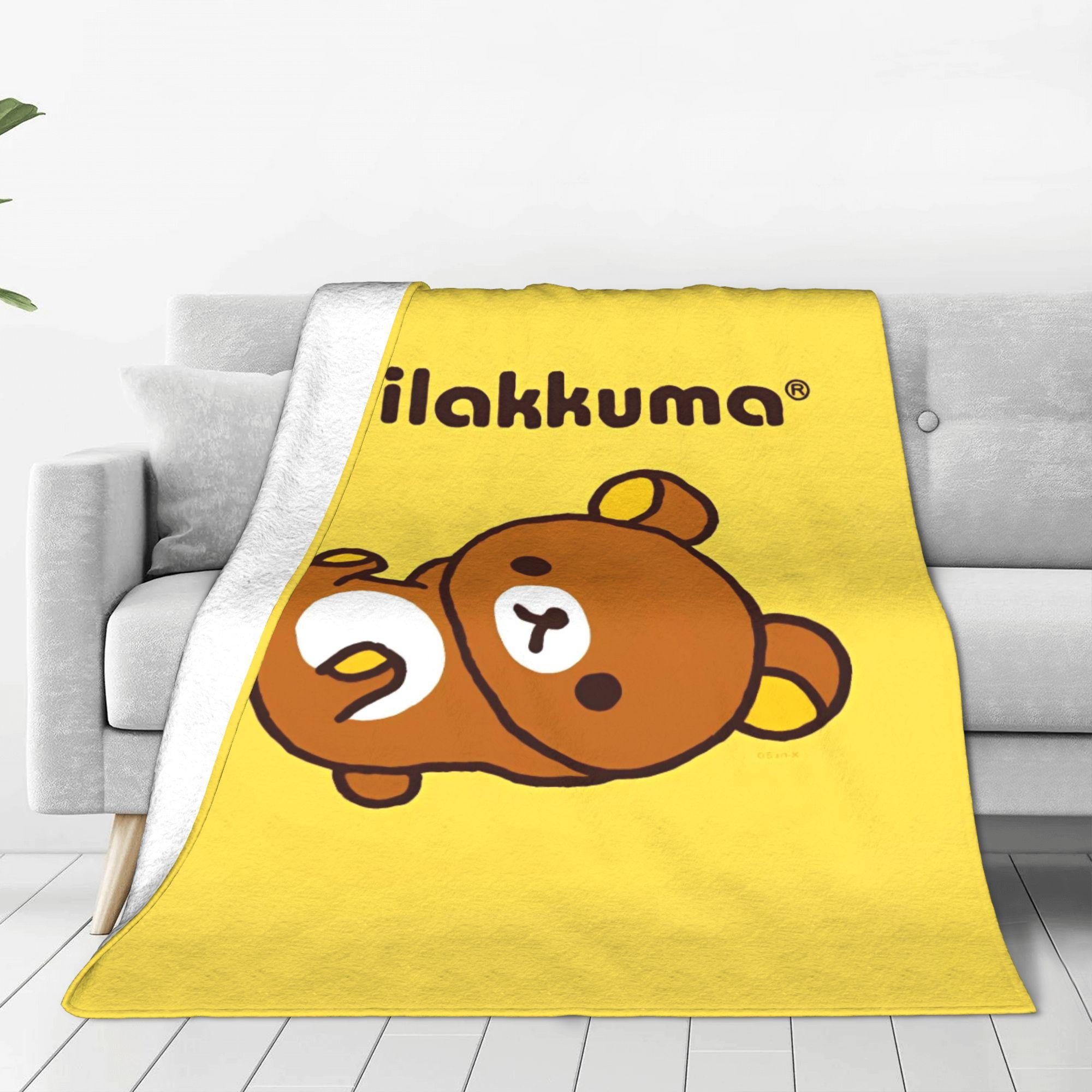 

Rilakkuma Blanket Quality Soft Throw Blanket Winter Children Bedroom Street Trend Bedspread 30x40in