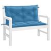 Garden Bench Cushions 2 Pcs Melange Blue 100x50x7 Cm Fabric