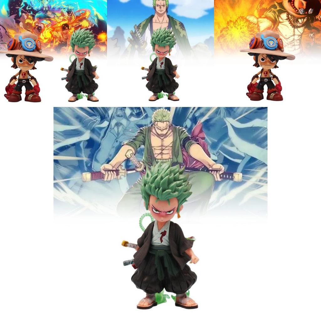 Stylish One Piece Zoro Sitting And Cowboy Ace Pvc Figure Model Ideal For Anime Lovers