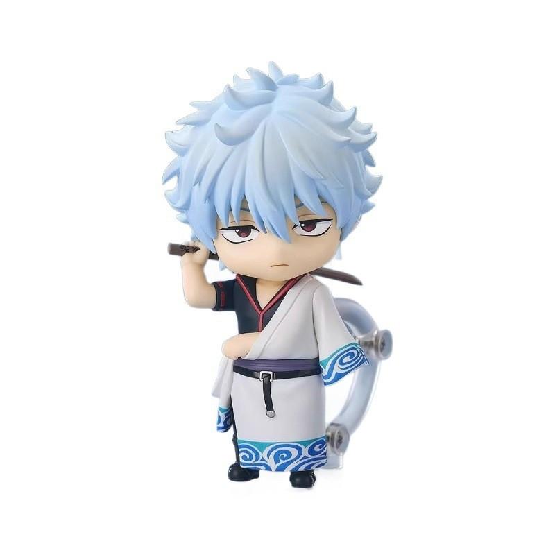 Figura de Arcilla Versión Q de Sakata Gintoki de Gintama 10cm PVC Acción Coleccionable Para Fans de Anime