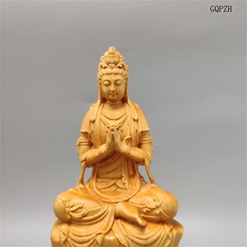 Buddhist Statue, Wood Carving, Kannon Bodhisattva Statue, Natural Cliffside Wood Carving, Artwork, Kannon Statue, Feng Shui, Good Luck, Prayer, Protec