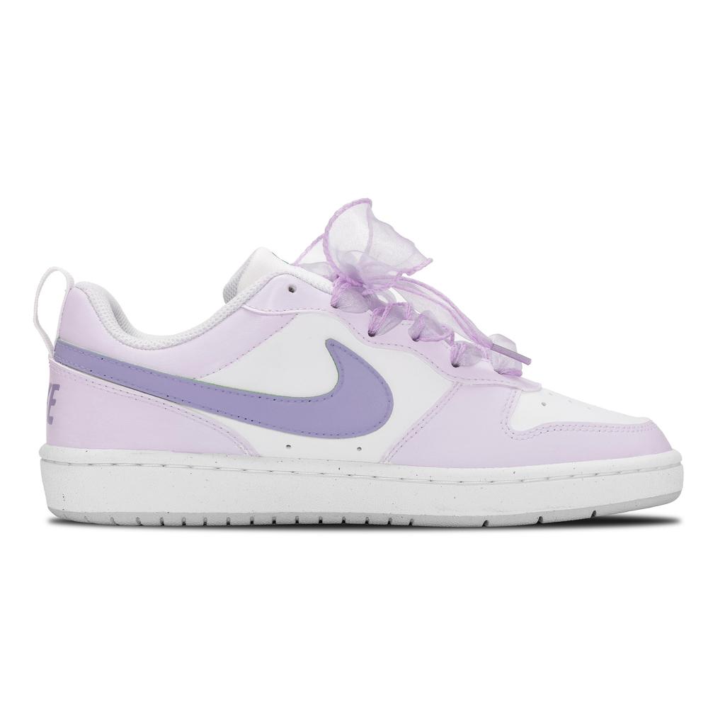 Nike Court Borough Slip Resistant Abrasion Resistant Low top Skateboard Shoes Women's Lavender Purple DV5456-109(Team351-)