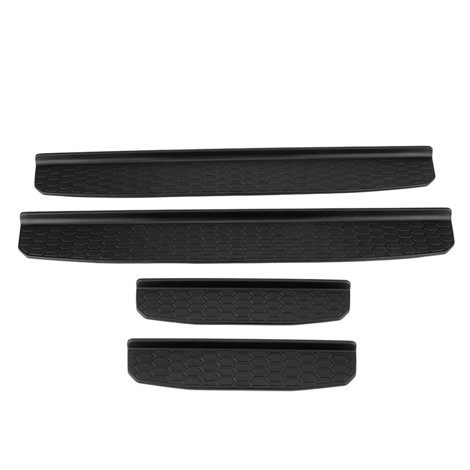 

4pcs Car Threshold Decoration Trim Fit for JK 4 Door 2018+ Black
