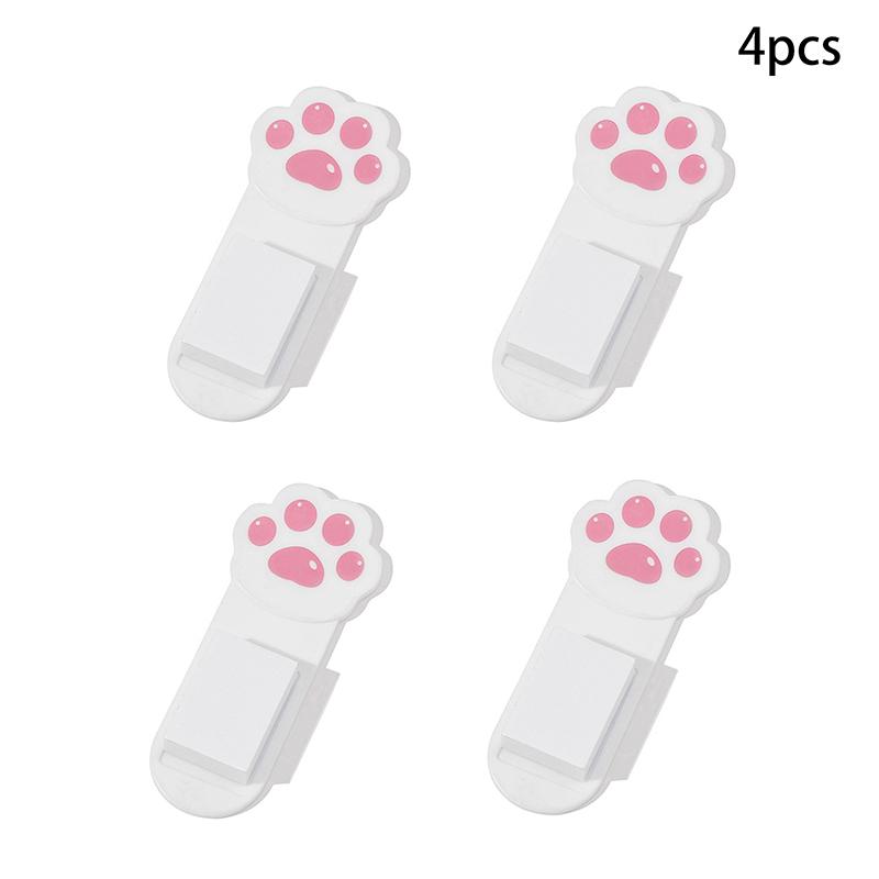 2/4ks Roztomilá kreslená rukojeť na toaletu, Kreativní odstraňovač víka s kočičí tlapkou, Plastový pohodlný odstraňovač vyklápěcího víka