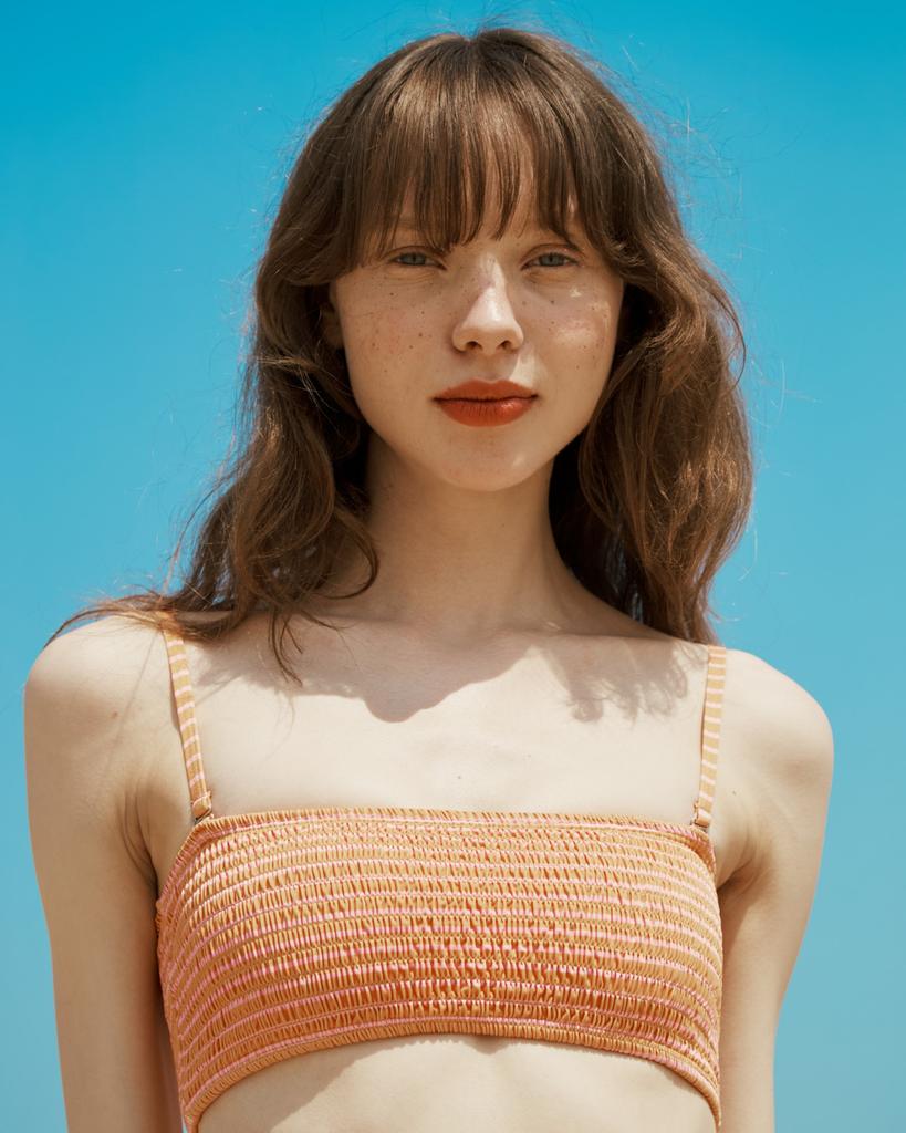 FEELS LIKE SUMMER Two-Way Retro Tube Bikini (Orange)