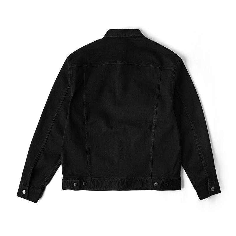 Comfortable Lapel Long Sleeve Denim Jacket Men Jackets Black LMT009012201494998L00