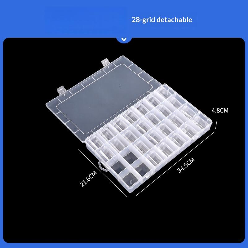1/3 Stuks Sieraden Oorbellen Doos Container 15/18/24/28/30/36 Vakjes Transparante Plastic Compartiment Doos Schroef Gereedschap Opbergdozen
