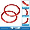 Set of 4 AC Air Vent Outlet Cover Ring Trim for Toyota Tundra 2014- Red