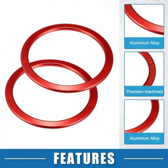 Set of 4 AC Air Vent Outlet Cover Ring Trim for Toyota Tundra 2014- Red