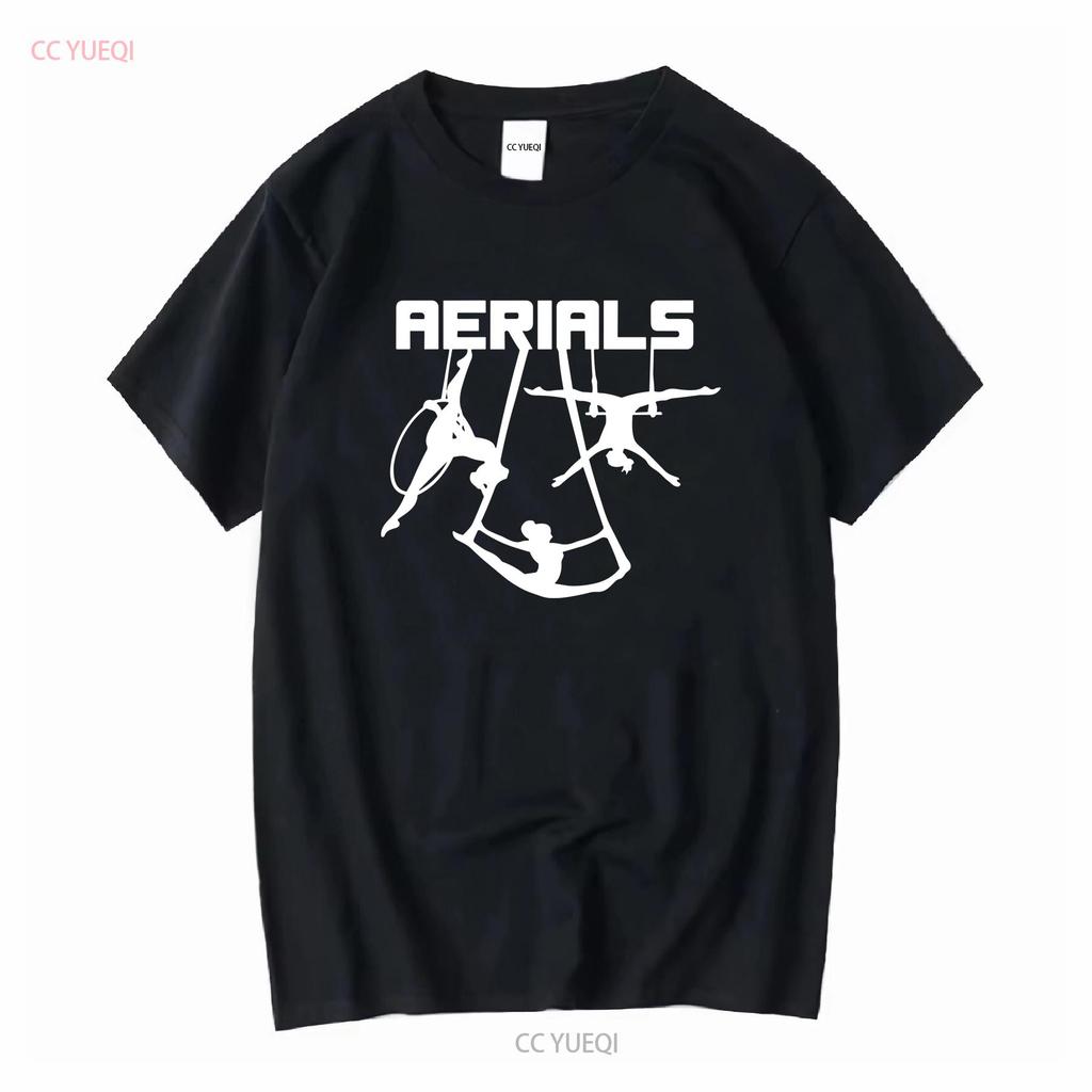 Aerials Aerialist Circus Arts Yoga T Shirt Lyra Silks and Trapeze long or short sleeves vintage Washed Breathable