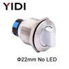 22mm Waterproof Metal Rotary Selector Switch 2 3 Postion 1NO1NC 2NO2NC 12V Red Green LED Stainless Steel Push Button Knob Switch