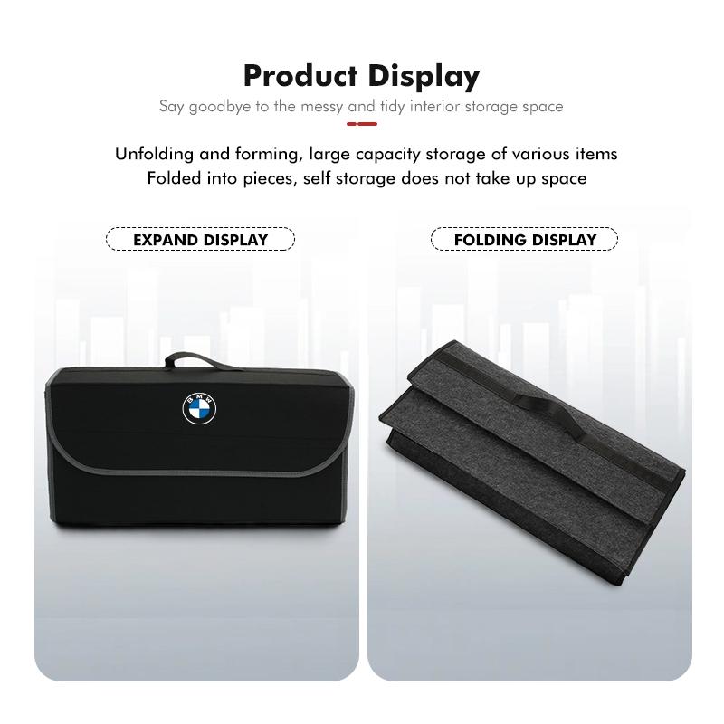 For BMW Car Trunk Large Capacity Multiuse Organizer Box Auto Tools Storage Folding Bags G30 G20 M3 M5 E91 E92 E93 E36 E70 X3 X4 YY8