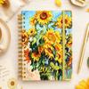 Lay Flat 180° Coil Diary Book Metal Corner Protector Spiral Notebook  For Goal Tracking