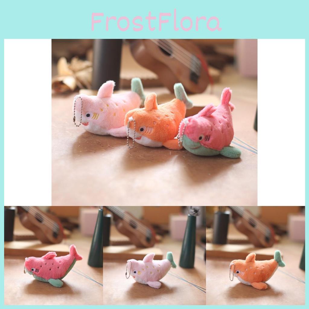 Adorable Fruit Shark Plush Keychain Cute And Soft Animal Doll For Bags And Keys