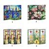 3 Panel Divider Mini Folding Screen Decorative Desktop Folding Screen Acrylic Suncatchers Ornament for Office Home Decors