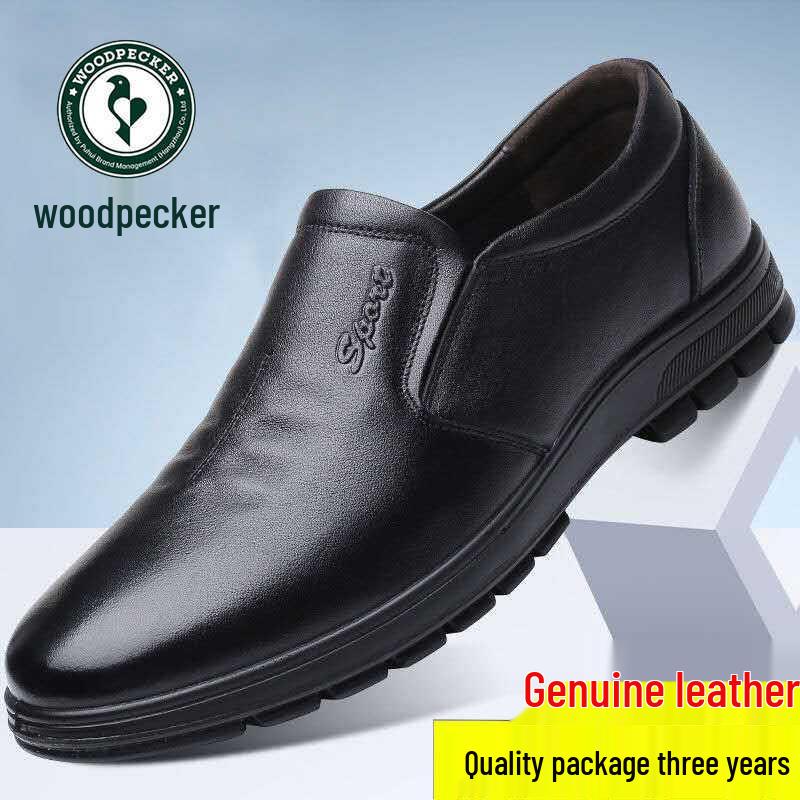 Mocassini Casual da Uomo Woodpecker in Vera Pelle - Scarpe Traspiranti in Pelle di Mucca per l'Autunno. cm