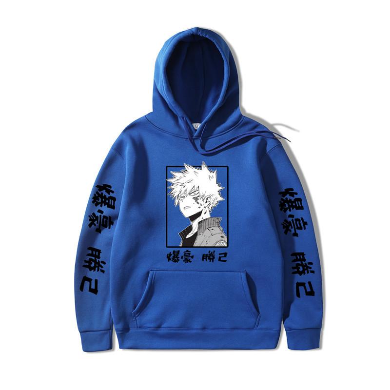 No Hero Academia Kaminari Denki Hoodies Autumn Winter Fleece Streetwear