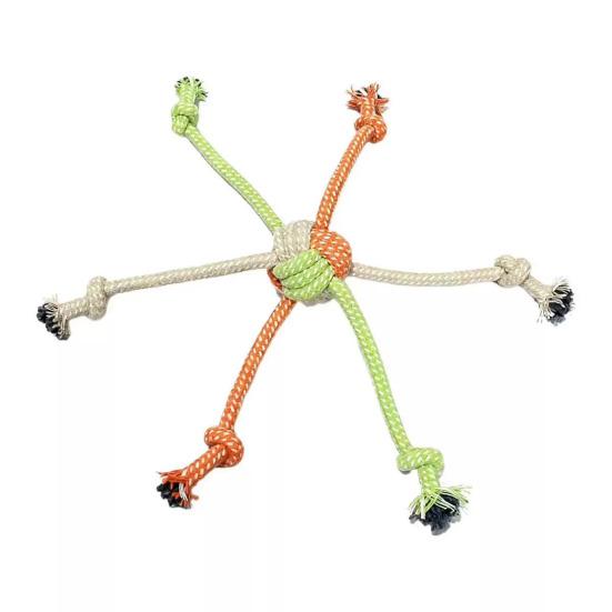 

Yousheng Dog Rope Toys, Dog Chew Toy for Medium and Small Dogs, 6 Ends Heavy Duty Puppy Rope Toy, Cotton Tug of War Dog Toys for Boredom, Teeth A