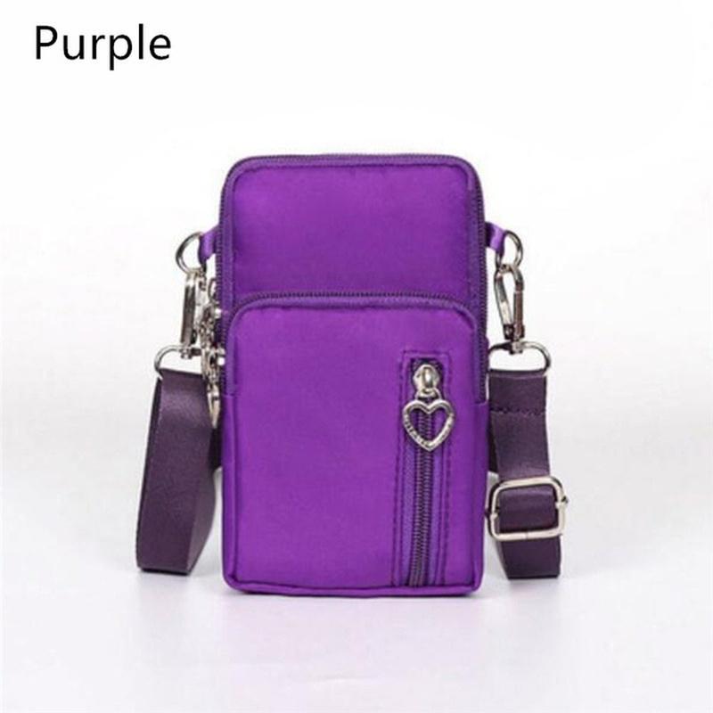 Women Nylon Shoulder Bag Wallet Phone Bag Mini Crossbody Messenger Bag Travel Passport Purse