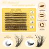 Single Tuft Wool Curled False Eyelashes Natural Fluffy Thick Segmented Eyelashes Light Eyelash Set