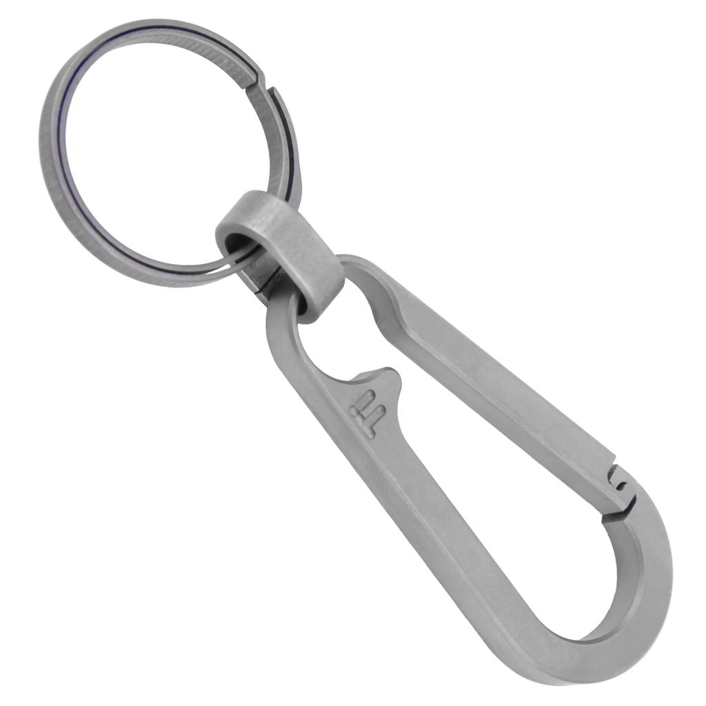 Lightweight Titanium Alloy Key Chain Waist Hanging Keyring Outdoor Climbing Key HolderGrey