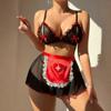 Sexy Maid Nurse Passion Seduction Uniform Suit Pure Desire Split Lingerie Women