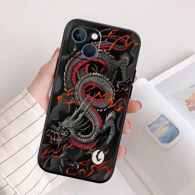 QE7 Chinese Dragon New High-End Shell Phone Case for iPhone SE X XS XR 16E 17 11 Pro Max 8 7 6 6s Plus Air