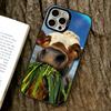 animal Phone Case For iPhone 17,16,15,14,13,12,11 Plus,Pro Max,XS,Colored Silver Plated Inside Cover