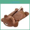 Brauner Bär Plüsch-Federmäppchen aus weichem Material für Schüler und Kinder