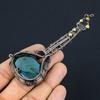 Guitar Malachite Handmade Copper Wire Wrap Jewelry Pendant 4.33 M0u90