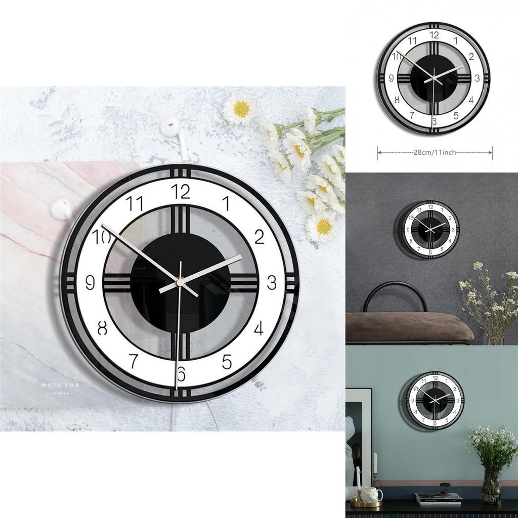 Modern Acrylic Silent Wall Clock With Quartz Movement For Home And Office Decor