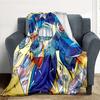 1pc Sonic Mega Man All-Season Comfort, Outdoor Flannel Blanket - Soft, Warm & Cozy for Naps, Camping & Travel 032