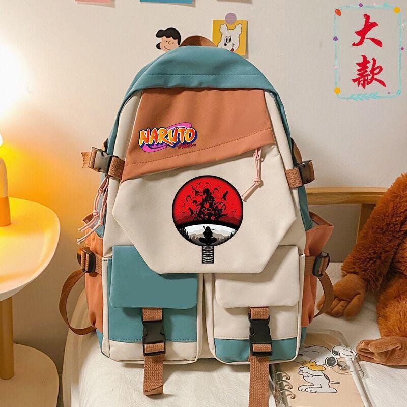 Anime-Themed Lightweight Backpack Teens Students 20-35L Capacity Fits 15-inch Laptop Nylon With Character Print Unisex