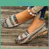 Slipon Toe Womens Flat Round Shoes With Nonslip Vulcanized Cloth Casual And Breathable