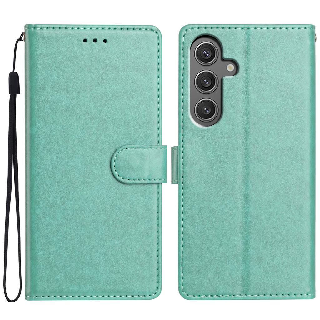 For Samsung Galaxy S25 FE Leather Case Wallet Stand Phone Cover with Handy Strap