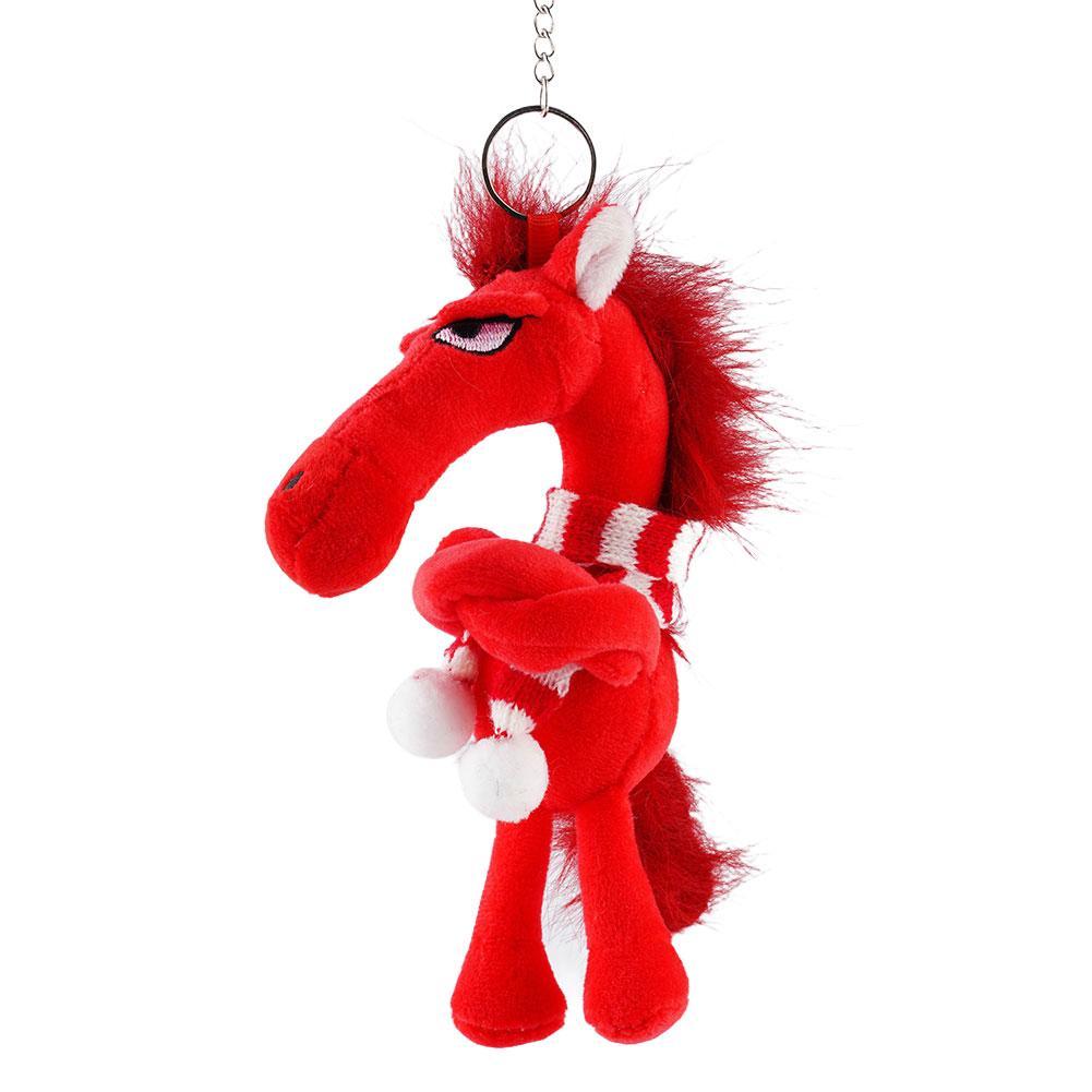 Lucky Black Horse Plush Keychain Animal Bag Charm Pendant Plush Arrogance Pony Keychain Kawaii Animal Plush Keychain Funny Toy