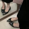 Womens French Style Flat Shoes With Bow Detail For Daily Office And Casual Wear
